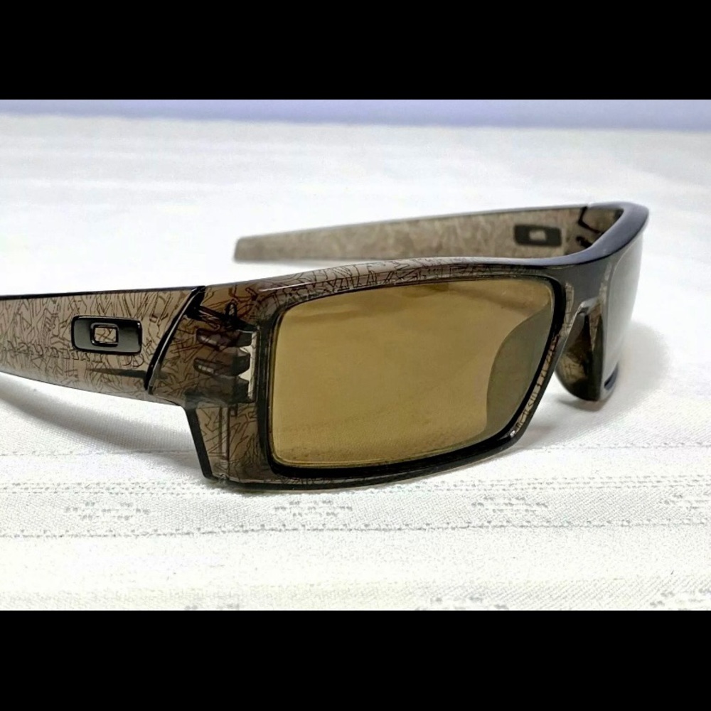 Rare Oakley Gascan S brown smoke text 03-556